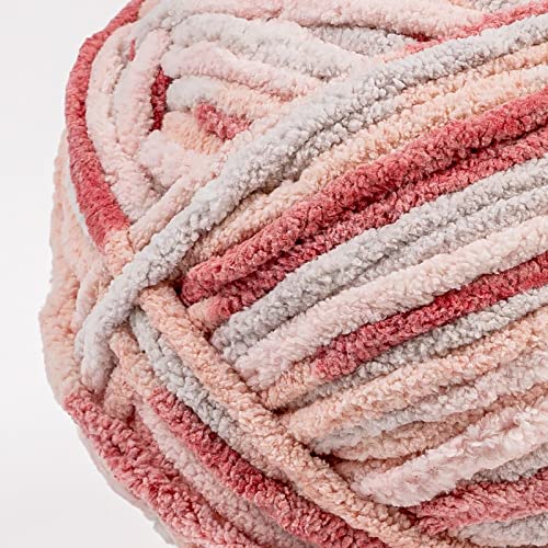 Image of Crafted By Catherine Blanket Multi Yarn - 2 Pack (213 Yards Each Skein), Pink Multi, Gauge 6 Super Bulky