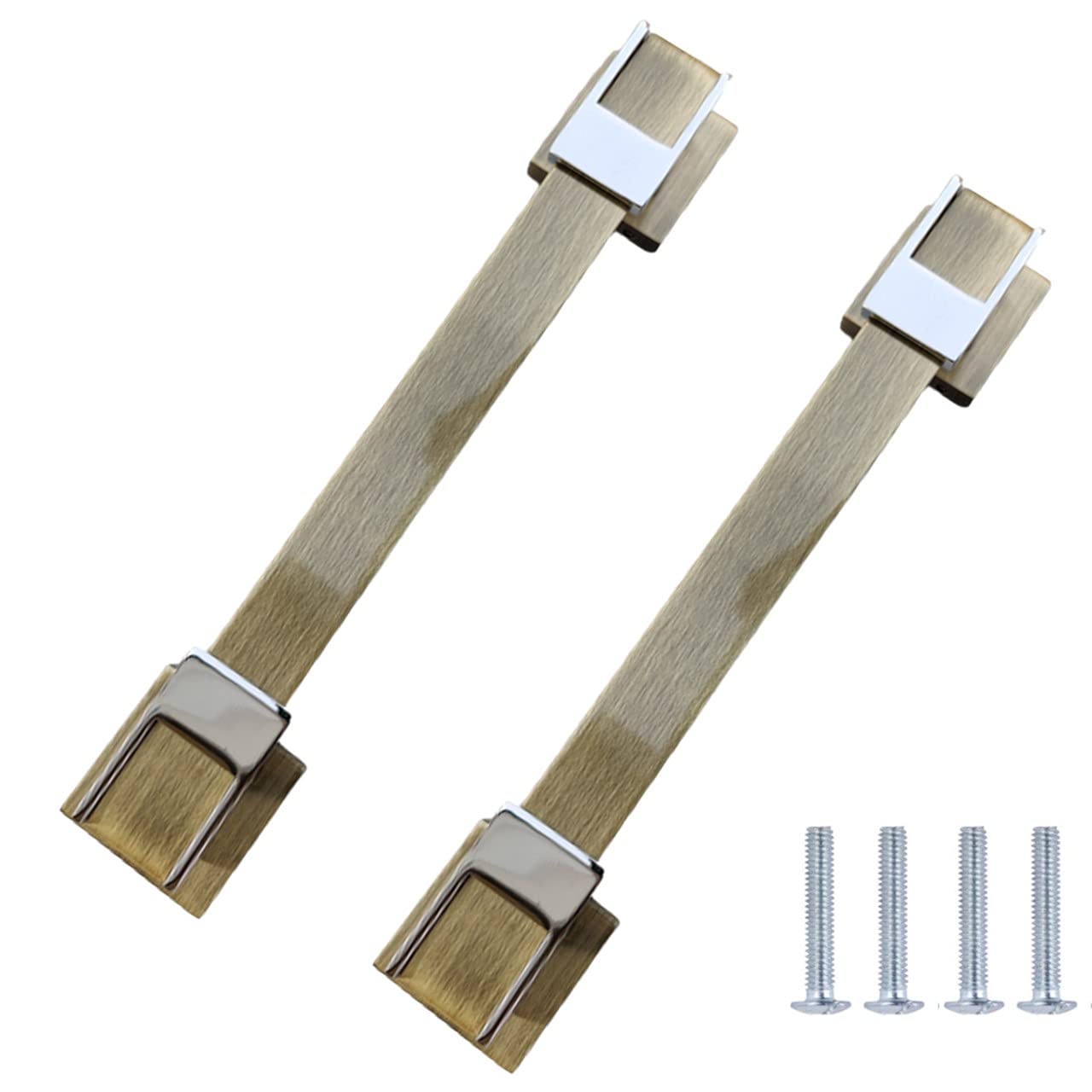 Atom 2 Pack 11.8 inches Zinc Pull Handle | Brass Antique Finish | Door Handle | Amaze