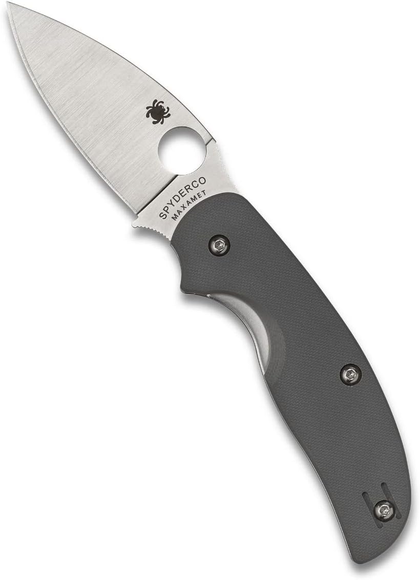 Spyderco Sage 1 Knife with 3" Micro-Melt Maxamet Steel Blade and Cool Gray Peely-Ply-Textured G-10 Handle - PlainEdge - C123GPGY
