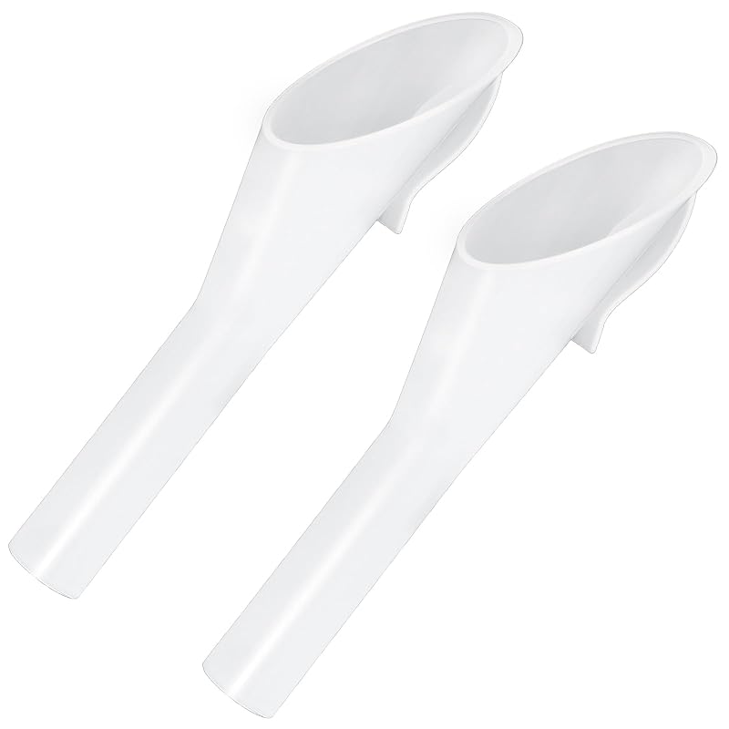 Kit com 2 Funis para Abastecimento de Combustível sem Tampa ZNBSIXP para Ford F150 e Lincoln, ABS, Branco