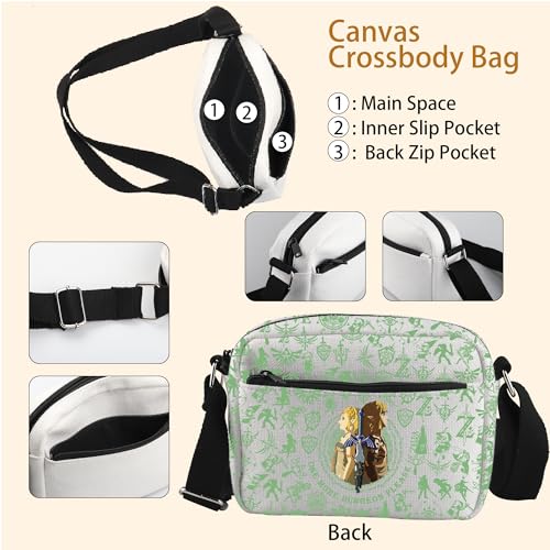 WCGXKO Video Game Inspired Crossbody Bag Anime Game Lover Gift Gaming Lover Gift3
