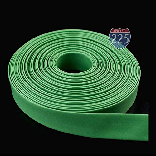 225FWY 25 FT 1/2" 13mm Polyolefin Green Heat Shrink Tubing 2:1 Ratio