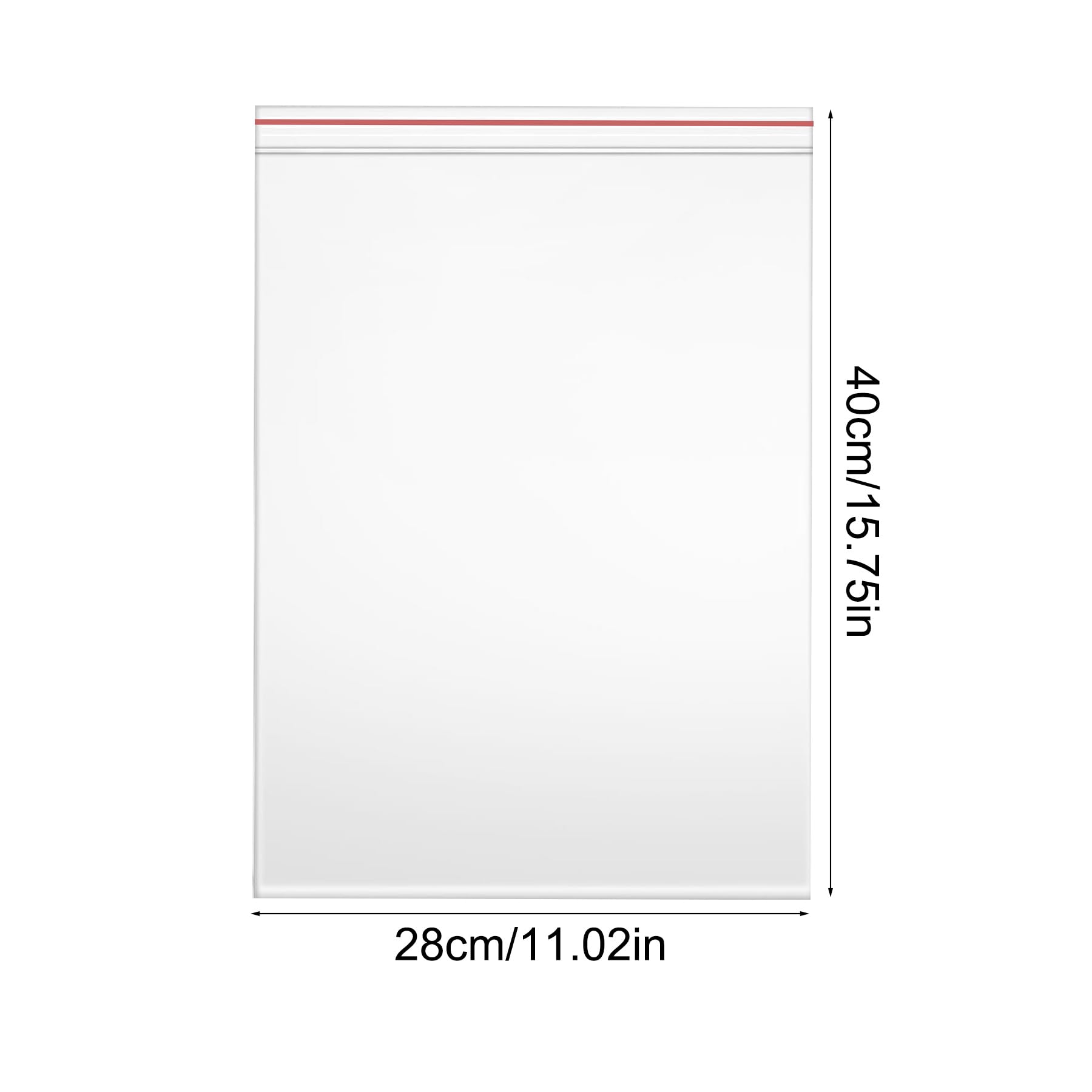 28x40cm Resealable Clear Plastic Large Sealed Bag 25PCS Storage Press Seal Bags Thickening and Durable Grip Seal Bags for Shoes Blankets - Image 2