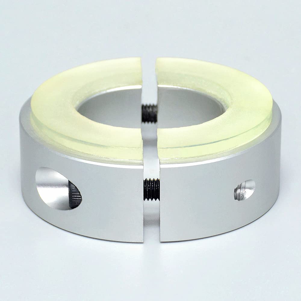 SCZ - Metrisch- Geteilte Stellringe, Aluminium, mit Dämpfungsscheibe Klemmringe Begrenzungsring Lokalisierungsring Positionierungsring Schnellspann-Fester Kragen Größe: ID 50 mm - OD 85 mm