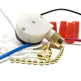 Zing Ear ZE-208S E89885 3 Speed 4 Wire Fan Switch 3 Way Rotary Speed Control Pull Chain Switch...