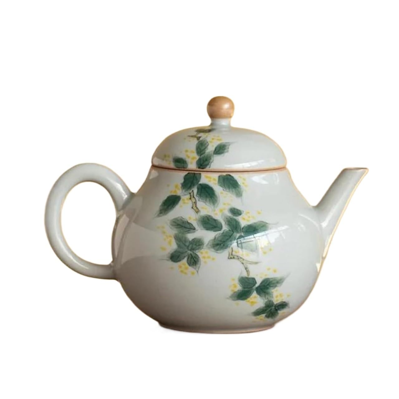 Teiera, set da tè da viaggio, teiera, set da tè pomeridiano, teiere per infusi, bollitore, set da tè Kung Fu, graziosa teiera da 130 ml, teiera in ceramica dipinta a mano a forma di fiore di pera