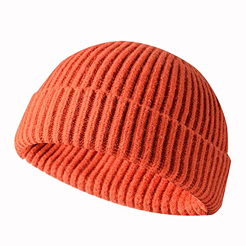Bonnet de mutze pour homme et femme - Pour l'hiver - Avec doublure en polaire thermique - Pour homme et femme, Orange, taille unique Cover
