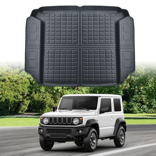 ECOZEN Tapis de Coffre en TPE pour Suzuki Jimny 2021-2023 JB64/JB74 Original Scan 3D Tapis Caoutchouc, 3 Couches Caoutchouc antidérapant imperméable Bord...