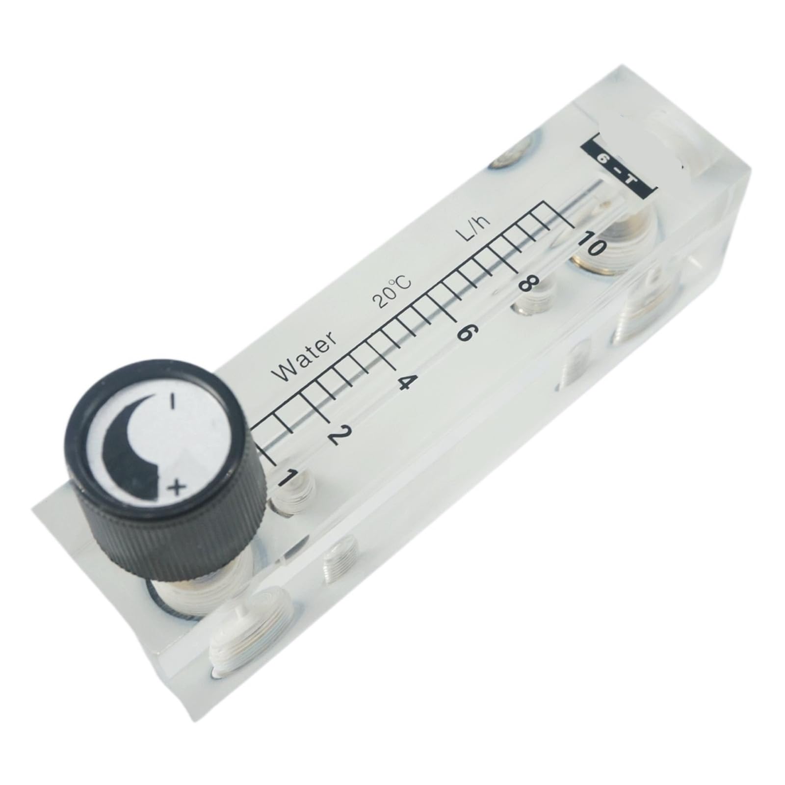 Rotámetro de caudalímetro líquido de agua con Panel acrílico de LZM-6T de 1-10L/h con válvula de Control, tubo OD de 8mm