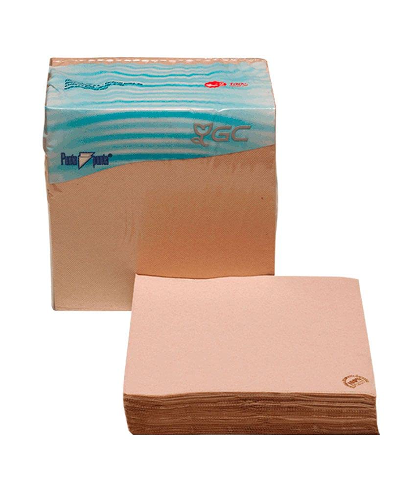 Lot de 100 serviettes naturelles 40 x 40 cm, 2 couvertures en caoutchouc, pour camping-cars, 20 paquets