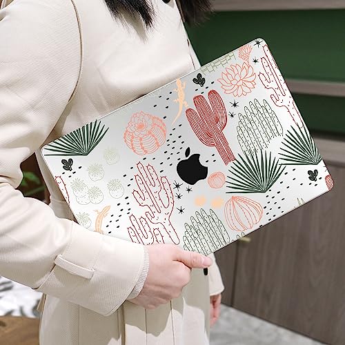 Image of MEEgoodo for M5 /M4 /M3 /M2 MacBook Air 15 inch Case 2026 2025 2024 2023, Case Fit Model (A3448 /A3241 /A3114 /A2941) for MacBook Air 15.3 inch, Cacti