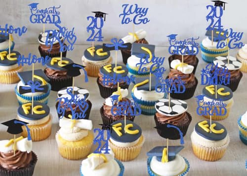 Deneo BYXCP-BLR Graduation Cupcake Toppers 2024 Blue thumb #3