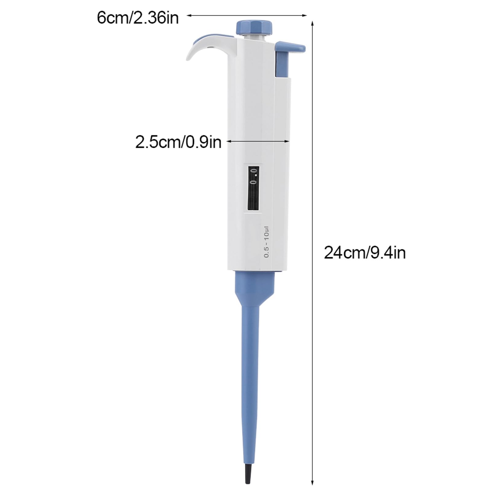 Socobeta Strumento per Pipetta Micropipetta Ergonomico 1 Pezzo 0,5~10 Ul per un Trasferimento Preciso di Liquidi in Ambienti di Laboratorio