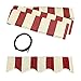 ALEKO Automatic Retractable Patio Awning| 20' W x 10' L Motorized Crank Deck Canopy| White Frame, Polyester Water Resistant| UV Protection Sun Shade| Multi-Stripe Red