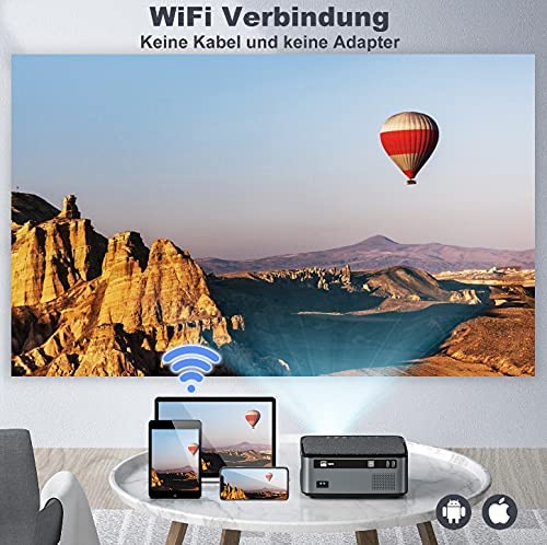 Beamer, 8500 Lumen Beamer Full HD, WiFi Bluetooth Beamer 4K Native 1080P LED Home Theater Video Projector Compatibel met… - Image 3