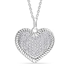 Zirconia Pave Heart-18"