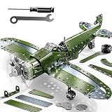 XINNOVEL Metal Model Airplane Kits - STEM Projects for Kids Ages 8-12, Assembly Educational Building Toys Model Aircraft Metal for Kids Boys Girls 8 9 10 11 12 Years Old
