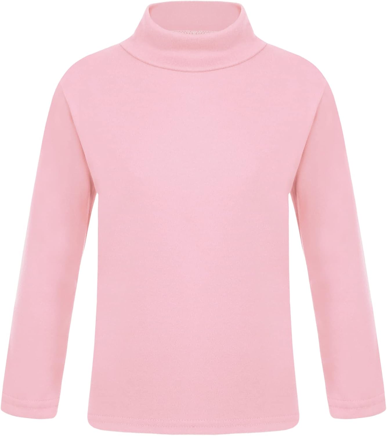 Freebily Kids Brushed Thermal Underwear Turtle Neck Tee Thermal Baselayer Long Sleeve T-Shirt Winter Warm Undershirt