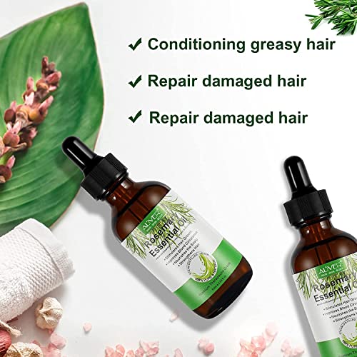 Foto von Rosemary Oil for Scalp and Hair,Rosmarin-Haarwuchsöl, ätherisches Rosmarinöl für das Haarwachstum, Behandlung von Haarausfall, stärkt das Haaröl für Männer und Frauen