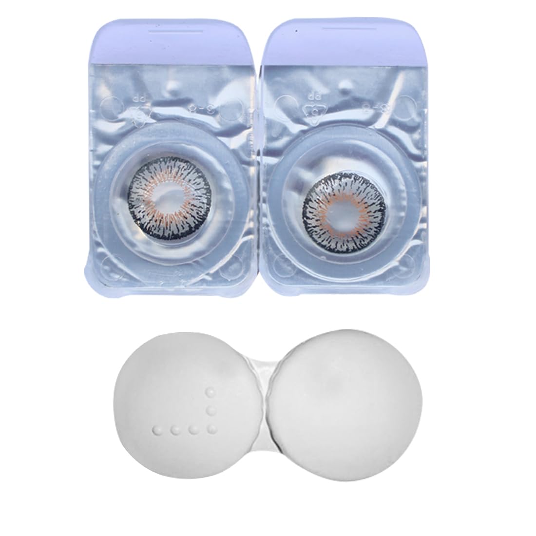 DIAMOND EYE CONTACT LENS 1 PAIR GREY COLOR