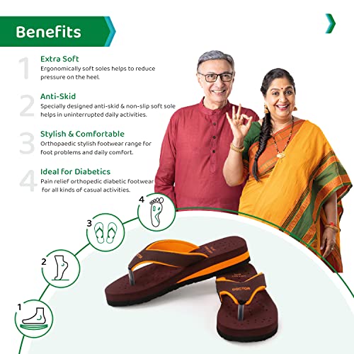 Image of ORTHO JOY Doctor Orthopedic Soft Slippers For Ladies Daily Use /mcr chappals for women /ortho slippers women