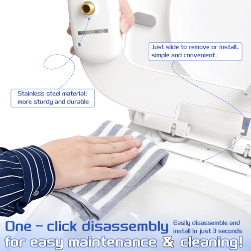 Bidet Attachment for Toilet Ultra-Thin 0.23 IN Dual Nozzle,Non-Electric - image 3