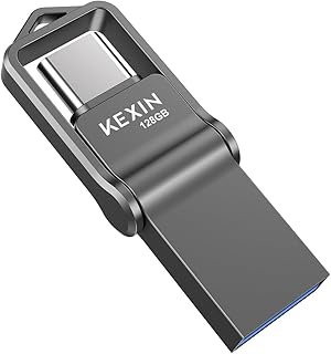KEXIN 128GB USB C Flash Drive USB 3.0 Dual Drive 128 GB OTG Memory Stick for Type-C Android Smartphones MacBook Samsung Galaxy PC
