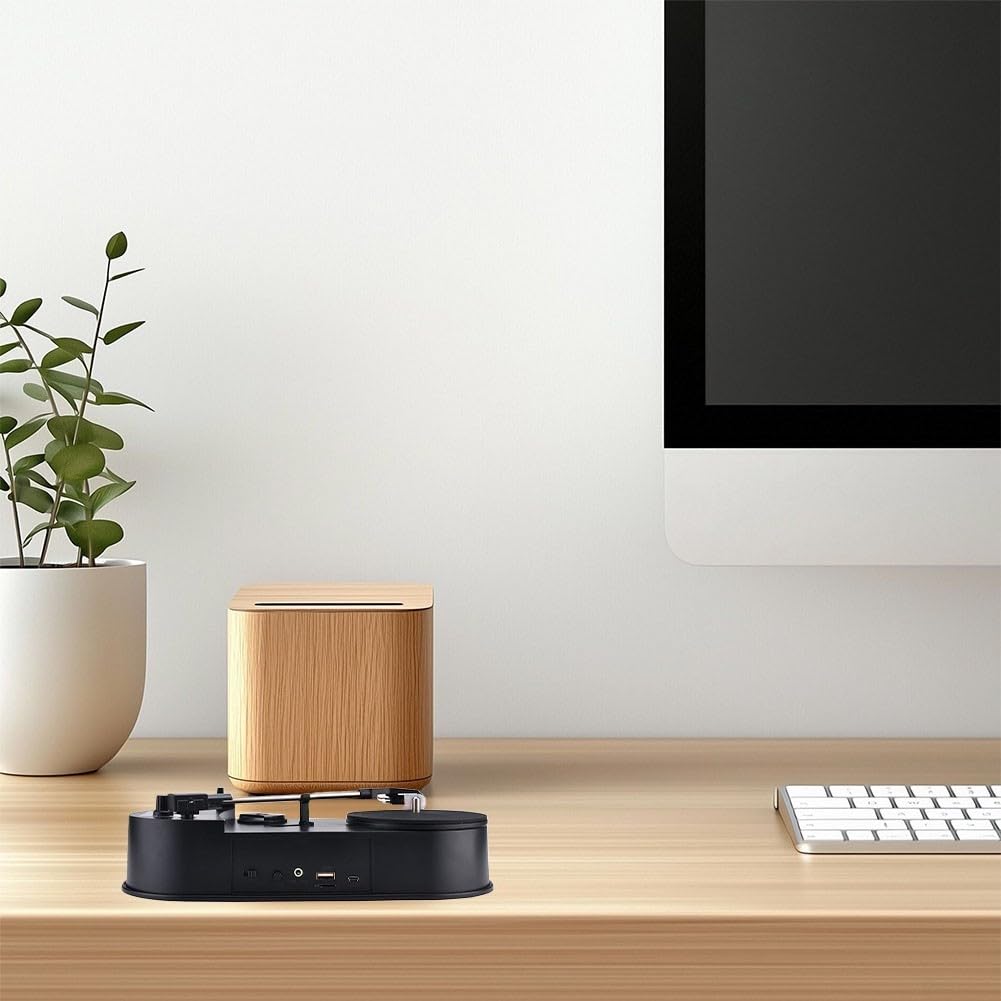 3345 PRM LP Mini giradischi per conversione da vinile a MP3 con slot per schede e connessione USB per trasferimento rapido di musica digitale