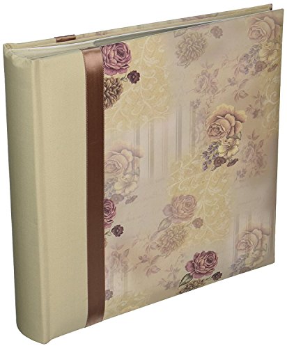 Pioneer Bella Fabric Ribbon Frame Bi-Directional Memo Frame Photo Album Bella Fabric Covers Holds 200 4x6 Photos 2 Per Page Colo