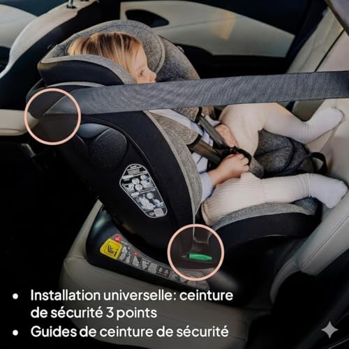 Nania, Cadeira de carro infantil, evolutiva, tamanho I, 40-150 cm, gr 0+/1/2/3, (0-36 kg), evolutiva, desde o nascimento até aos aproximadamente 12 anos, reclinável, fixação cinto de segurança.