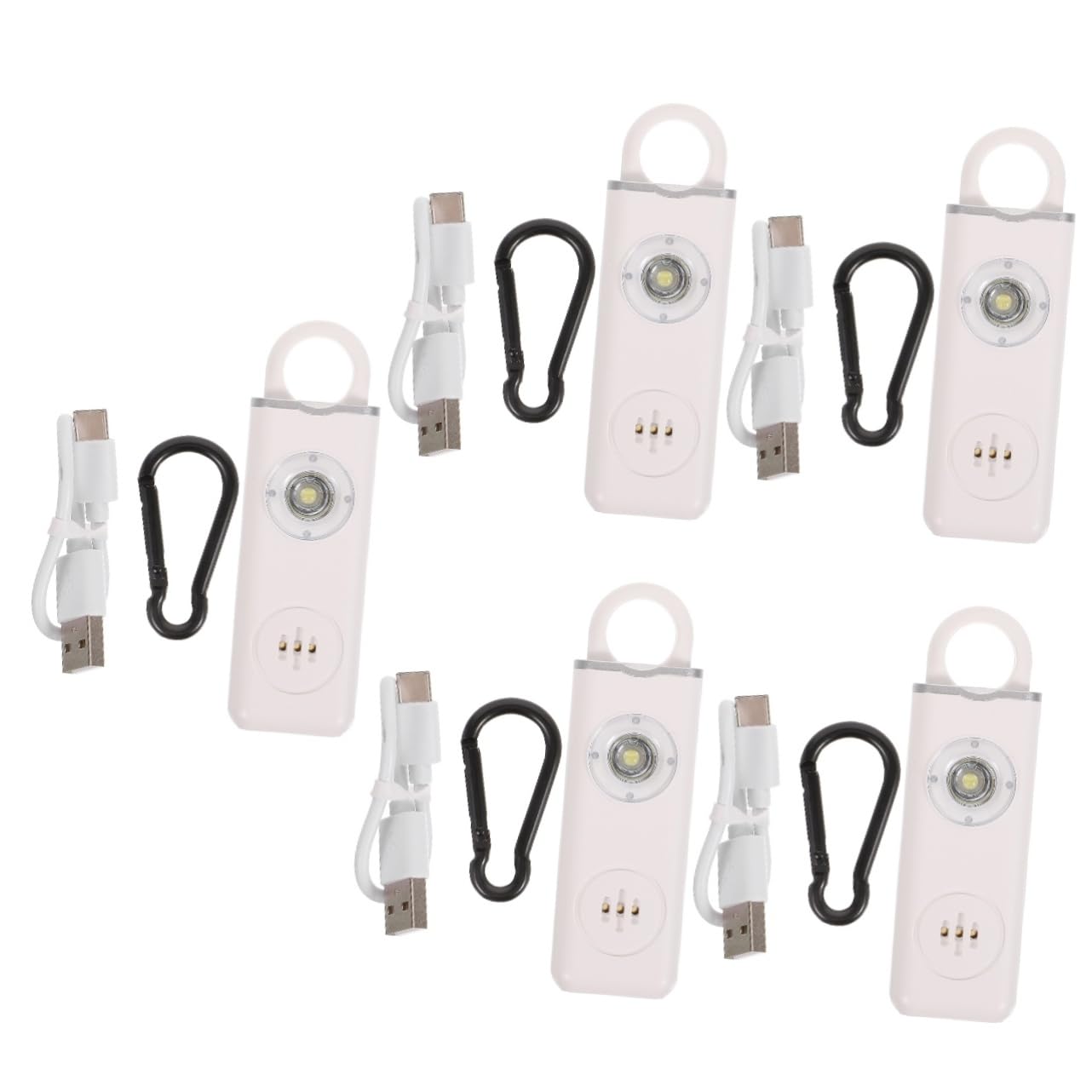 BESPORTBLE girly accessoires trousseau de sécurité étiqueter mignon avertisseurs sonores clé de sécurité alarme des clés porte-clés alarme Plastique blanche