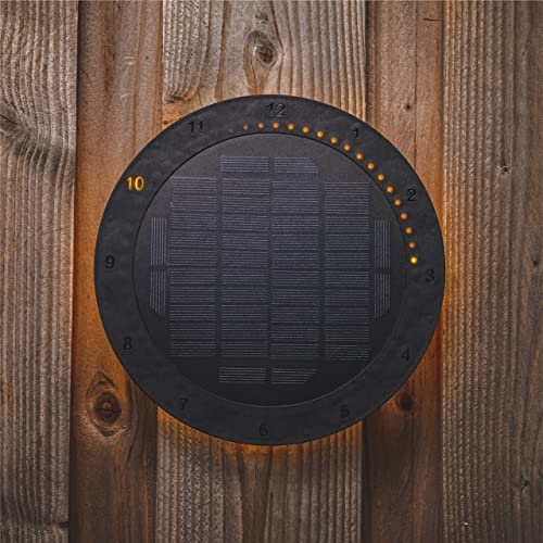 Preisvergleich Produktbild Proventa® SunLight Design LED-Wandleuchte mit Uhr IP65 mit Backlight warmweiss