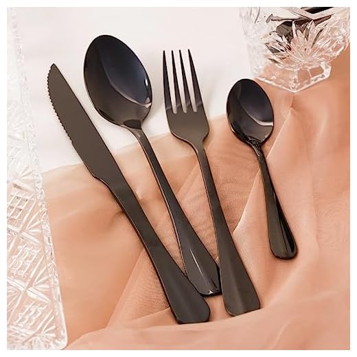 Faqueiro C/ 24 Peças De Aço Inox Preto Luxo Meireles