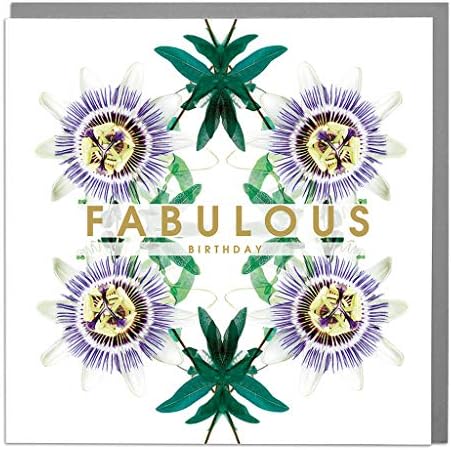 Lola Design - Birthday Cards for Women - Freesias - Blank Cards and Envelopes - Happy Birthday Card