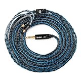 MMCX Earphone Cable Keephifi 2 Meter Length Earphone Cable KBEAR ST16 Plus 16-core 2M Length Silver-plated upgrade Headphone Extension Cords with 3.5 Gold-Plated Plug for Shure SE215/SE425/SE535/SE846