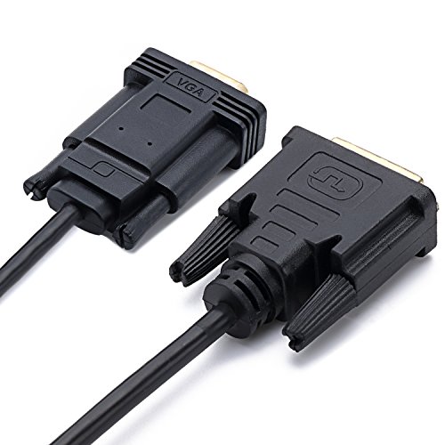 Active DVI a VGA, YIWENTEC DVI 24 + 1 DVI-D maschio a VGA maschio con chip cavo adattatore convertitore per PC DVD monitor HDTV 2 m Nero