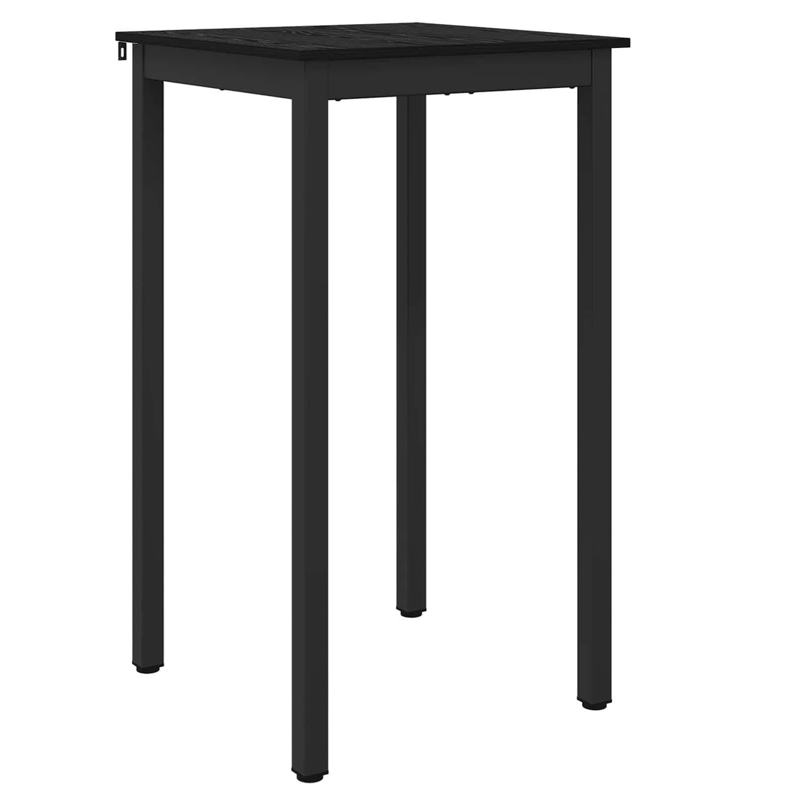 Table de cuisine haute en bois et métal pour repas et apéritifs