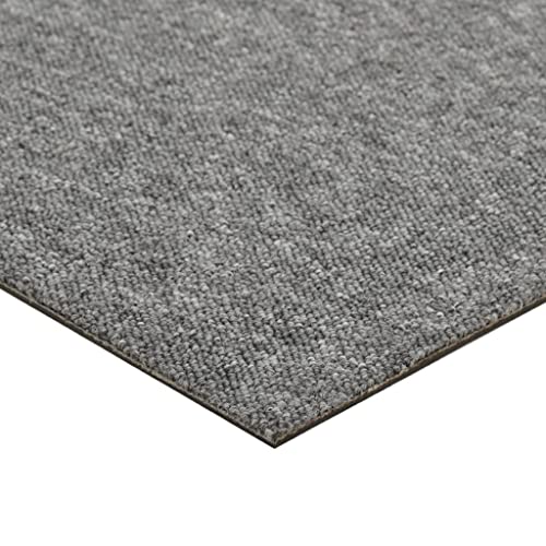 Teppichfliesen Vidaxl 20 Stück selbstklebend 50×50 cm grau