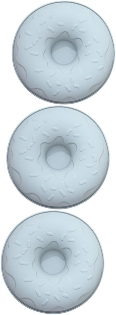 Cabilock 3pcs Reusable Non-stick Doughnut Mold Silicone Material for Creative Baking