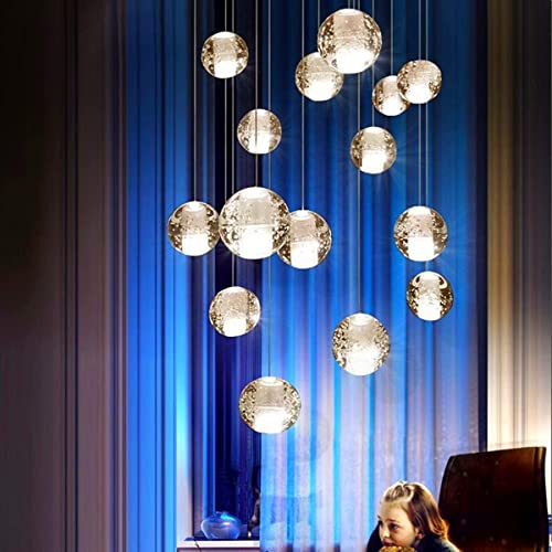 Lampe d'escalier G4 Cristal LED | Luminaire Suspendu Salon Cuisine Chambre 26 L