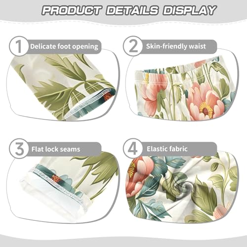 Bolaz Toddler Girls Leggings Printed Yoga Pants Leggings Retro Wallpaper for Kids3