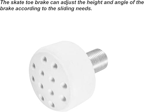 Miniatura 4 de PATIKIL Topes de punta con pernos, bloque de tapones de freno de goma 82A con agujeros para patines de ruedas de repuesto