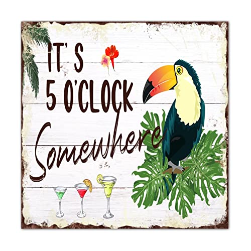 Panneau mural en bois exotique 40x40 cm décoration humour