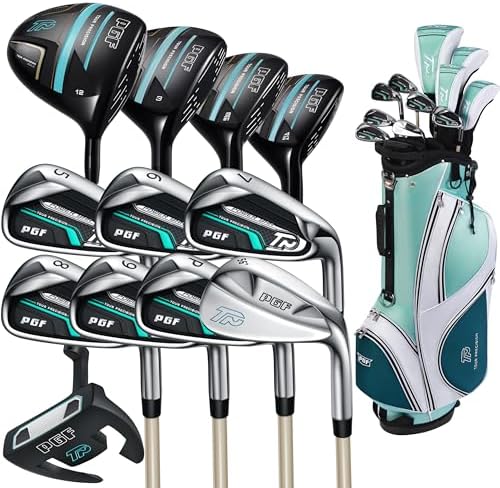 PGF Lady Gold TP Women's Complete Golf Club Package Set [17-Piece...
