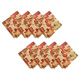 Elrene Home Fashions Harvest-Festival Printed Fall Cloth Dinner Napkins, 17' x 17', Set of 8