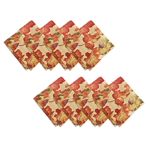 Elrene Home Fashions Harvest-Festival Printed Fall Cloth Dinner Napkins, 17" x 17", Set of 8 by Elrene - Used condition - US$11.89