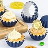 Caperci Grease-Resistant Cupcake Liners - Standard Size, 150 Count, Light Blue (No Muffin Pan Needed) - View #6