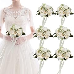6pcs Milk White Bouquets