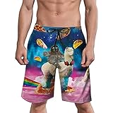 Badehose Herren 3/4 Outdoor Wanderhose Sommer Schnelltrocknend Capri Radhose Leicht Bermuda Shorts mit Stretchbund Atmungsaktiv Trekking Dreiviertel Hose mit Taschen