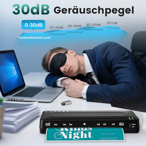 A3 Laminiergerät Laminiermaschine - 5 in 1 Laminiergerät mit Laminierfolien für A3/A4/A5/A6, Heiß und Kalt Laminiergerat Set mit Papierschneider und Eckrunde für den Heimgebrauch Büro Schule Fotos